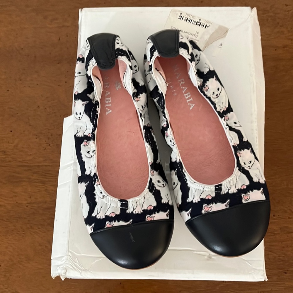 Charabia cat print shoes, size 31, made in Spain